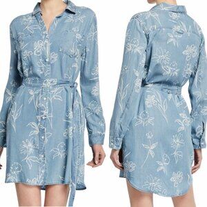 NWT New Velvet Heart Anita Denim Floral Long Sleeve Dress Size XS